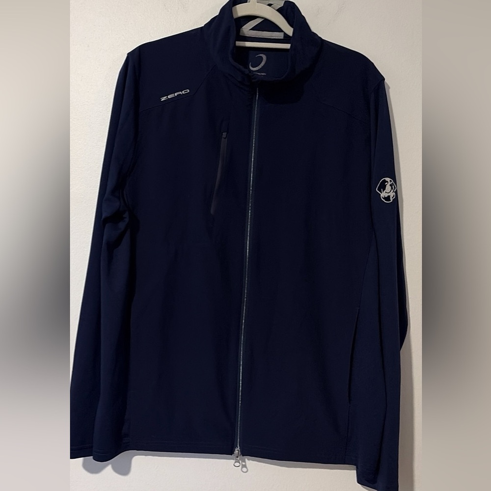 Zerorestriction Men's Performance Dark Blue Jacket Large